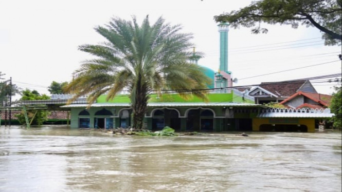 Kondisi banjir di Demak, Jawa Tengah