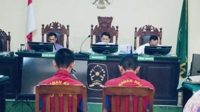 Sidang putusan vonis Pengadilan Negeri Kediri.