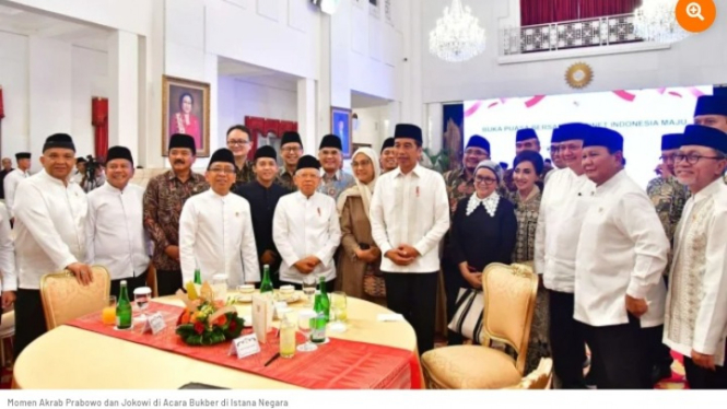 Momen Akrab Prabowo buka bersama dengan Presiden Joko Widodo