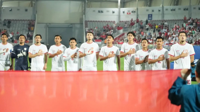 Starting eleven Timnas U-23 Indonesia ketika berjumpa Korea Selatan pada perempat final Piala Asia U-23 2024