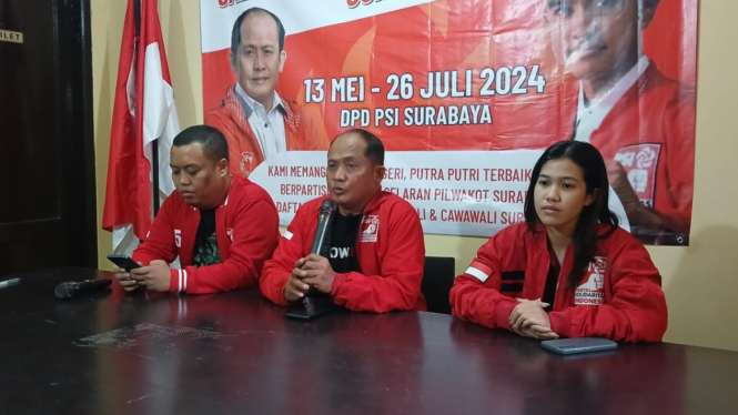 PSI Kota Surabaya saat konpres pendaftaran Bacawali.