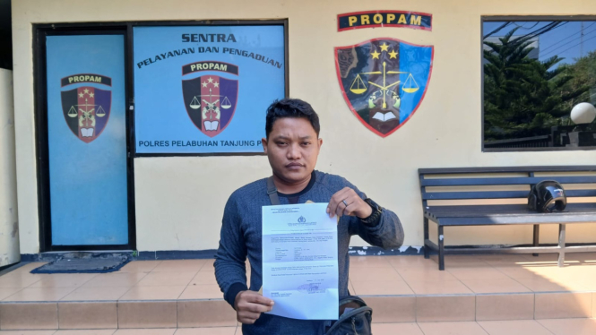 Sayyadi mengadukan Aipda DS ke Propam Polres Pelabuhan Tanjung Perak.