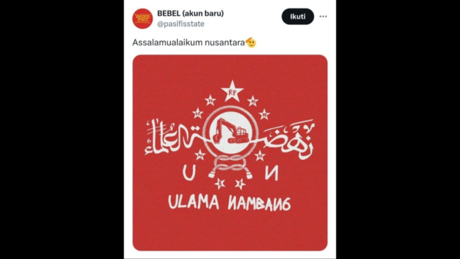 Logo NU yang dipelesetkan ke Ulama Nambang