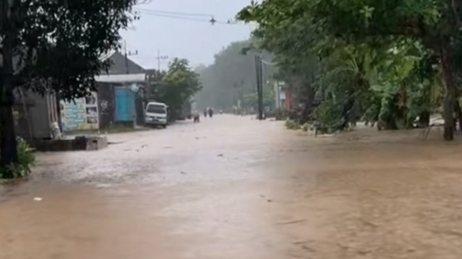 Video banjir di Tulungagung tahun 2022 diunggah kembali.