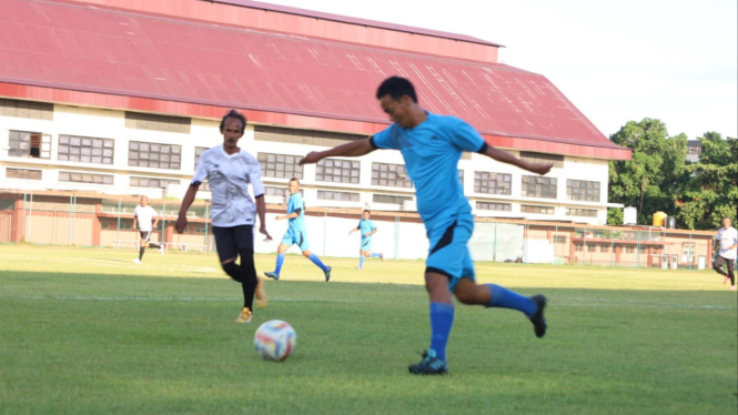 Sepak bola U-45 Piala Wali Kota Surabaya 2024.