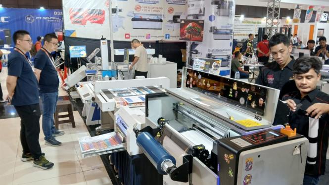 Suasana Surabaya Printing Expo (SPE) di Kota Surabaya.