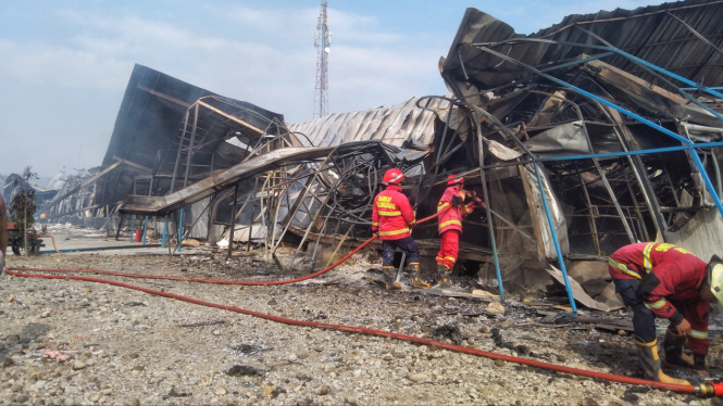 Kandang ayam terbakar di Tulungagung.