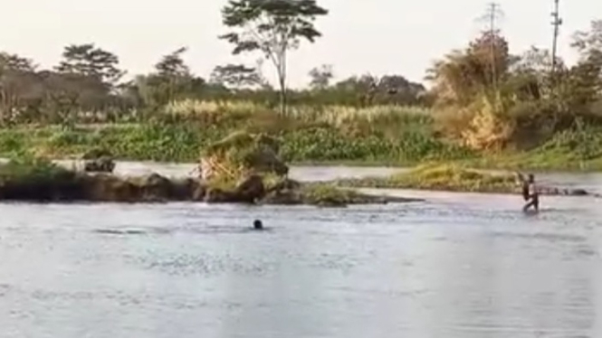 Lokasi kejadian bocah tengelam di Sungai Brantas