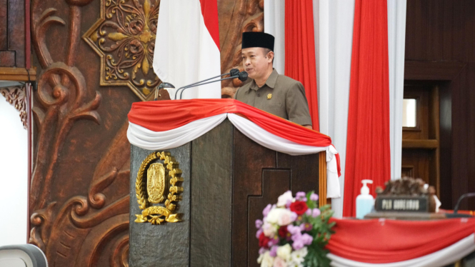 Anggota Komisi D DPRD Jatim Masduki di rapat paripurna.