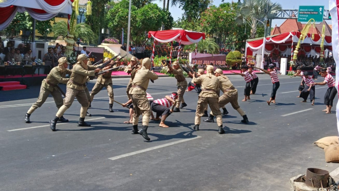 Drama kolosal perjuangan Polri di Monumen Polisi Istimewa.