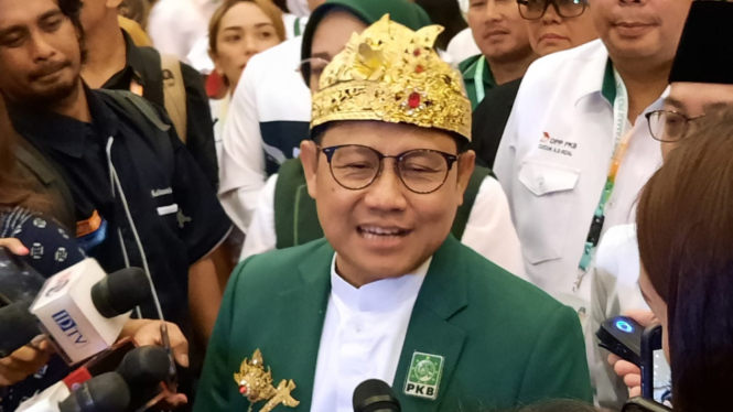 Ketum PKB Muhaimin Iskandar di Muktamar PKB di Bali.