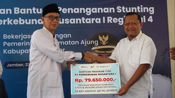 PTPN memberikan bantuan di Jember.