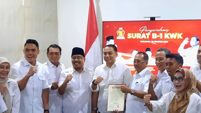 Partai Gerindra mendukung Eri Cahyadi-Armuji