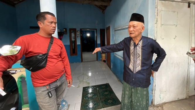 Basori, Kakek berusia 70 asal Dusun Krapyak Mojokerto yang jadi korban penipuan dengan modus gendam.