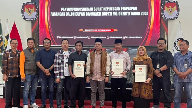 KPU Mojokerto tetapkan dua paslon di Pilbup 2024