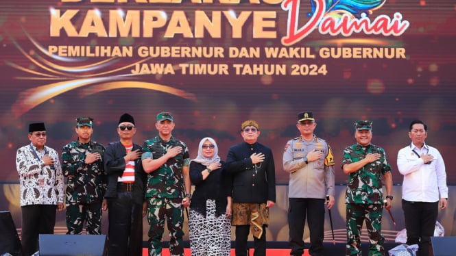 Pj Gubernur Jatim Adhy Karyono di Deklarasi Kampanye Damai