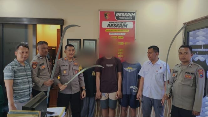 3 anggota gangster di Mojokerto diamankan polisi