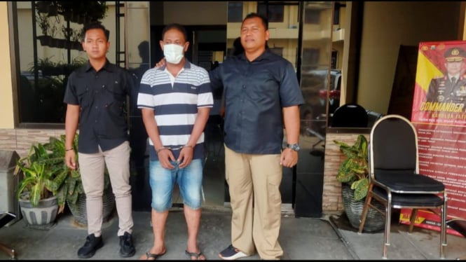 Pelaku pencabulan siswi SMP di Mojokerto usai ditangkap polisi