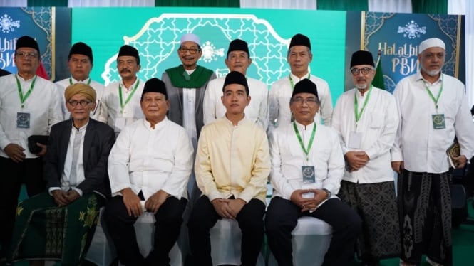 Pengurus PBNU bersama Prabowo-Gibran