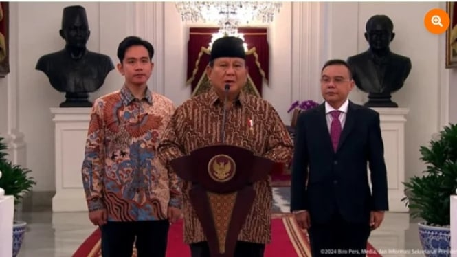 Presiden Prabowo Subianto umumkan kabinetnya