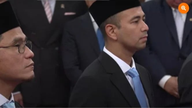 Raffi Ahmad saat dilantik Prabowo jadi Utusan Khusus Presiden RI