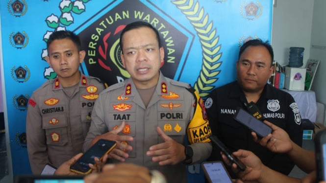 Kapolres Tulungagung AKBP Muhammad Taat Resdi di Kantor Sekretariat PWI.