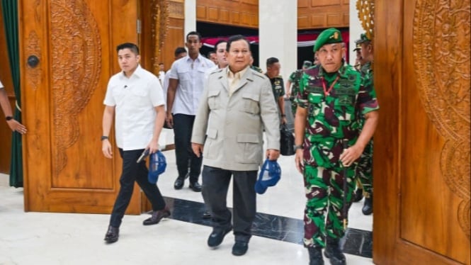 Presiden Prabowo saat tiba di Magelang