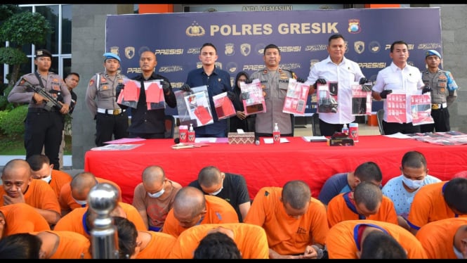 Polres Gresik amankan 22 tersangaka dari 19 kasus