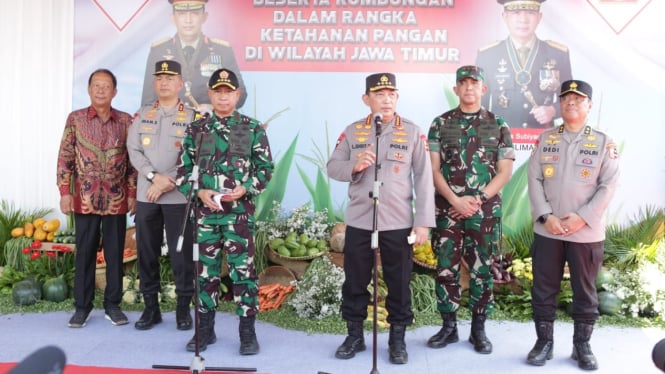 Kapolri Bersama Panglima TNI Launching Gugus Tugas Polri mendukung Program Ketahanan Pangan