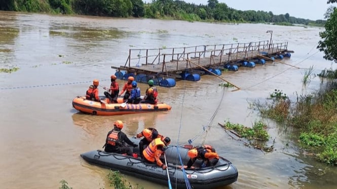 Lokasi pemuda hanyut tenggelam di Sungai Brantas