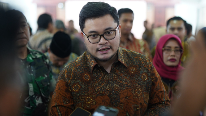 Mas Dhito usai serah terima jabatan dari Pjs Bupati Kediri