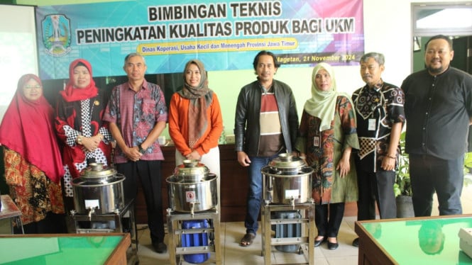 Diskop dan UKM Jatim gelar bimtek peningkatan kualitas produk.