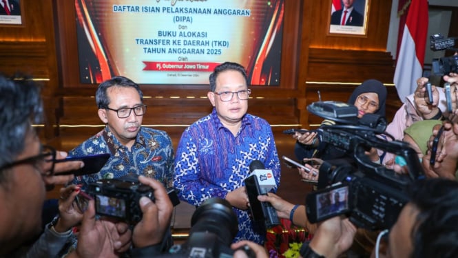 Pj Gubernur Jatim usai serahkan DIPA dan TKD TA 2025