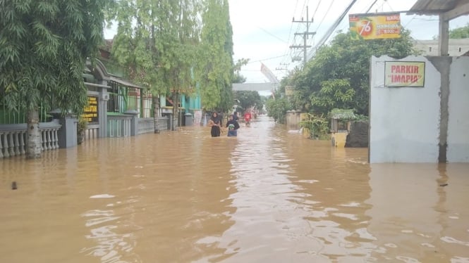 Banjir di Kelurahan Kelutan Trenggalek