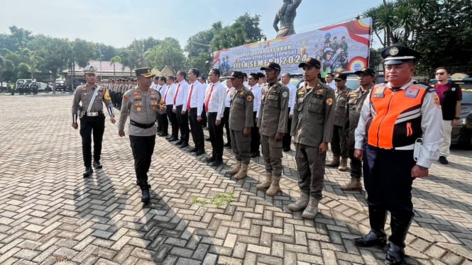 Apel siaga pasukan Polres Mojokerto