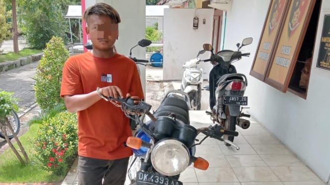 Maling asal Sumenep curi motor milik penjaga warung kelontong Madura usai diamankan polisi di Gresik