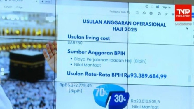 Usulan biaya haji Rp93 juta.