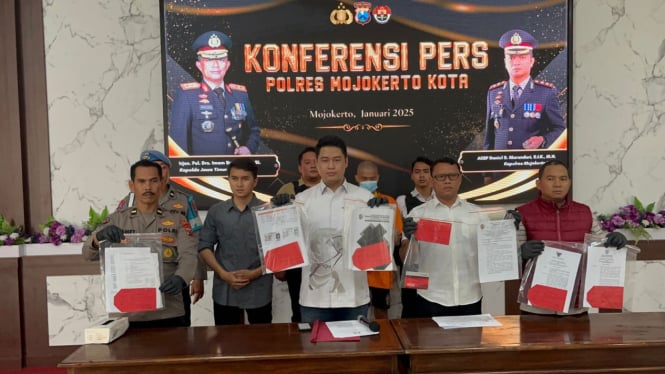 Konferensi Pers Polres Mojokerto Kota