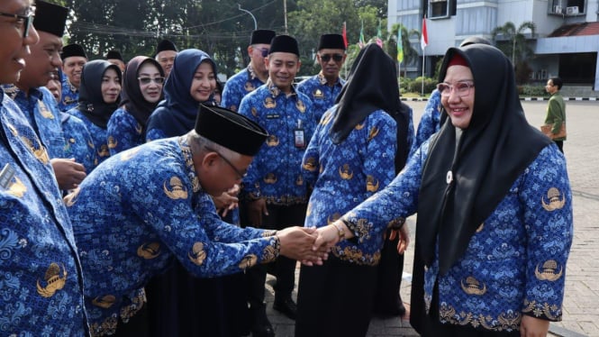 Wakil Bupati Gresik Aminatun Habibah berpamitan ke ASN Pemkab