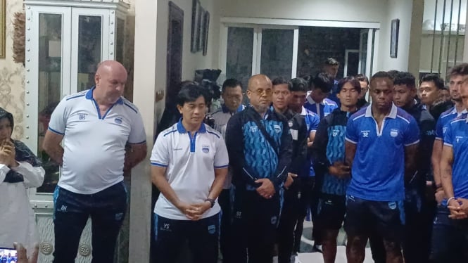 Skuad Persib Takziah ke Rumah Almarhum Bejo Sugiantoro