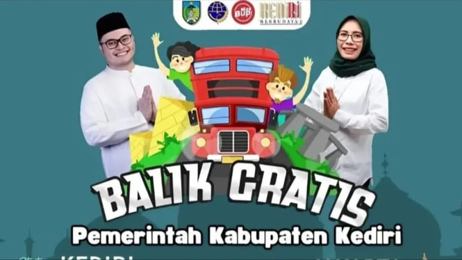 Pamflet balik gratis dari Pemkab Kediri