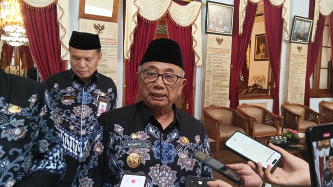 Bupati Blitar Rijanto usai Musrenbang RKPD di Pendopo Agung Ronggo Hadinegoro.