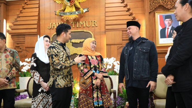 Ahmad Dhani dan Gubernur Khofifah