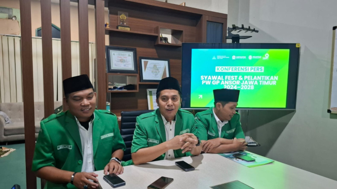 Konferensi Pers Syawal Fest dan Pelantikan PW GP Ansor Jatim