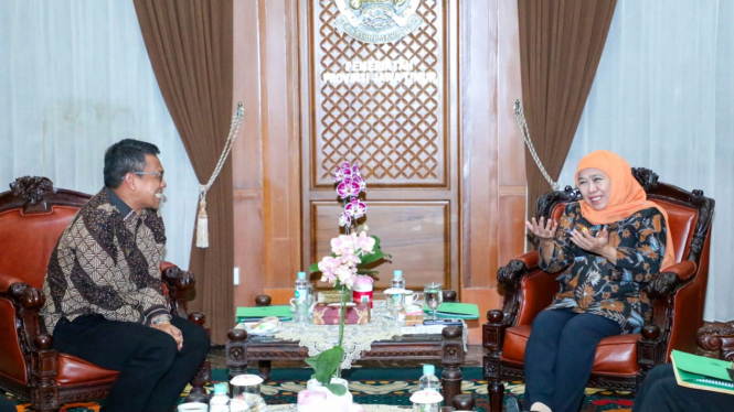 Pertemuan PT SGN dengan Gubernur Khofifah