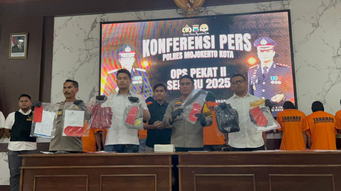 18 Preman Hingga Mata Elang di Mojokerto Ditangkap Polisi.