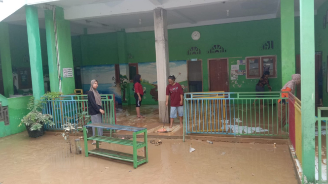 Banjir membuat UAMNU di Trenggalek tertunda.