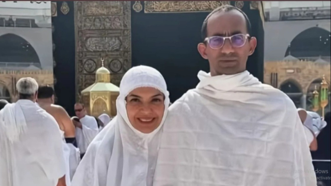 Ibrahim Sjarief Assegaf bersama Najwa Shihab di Makkah