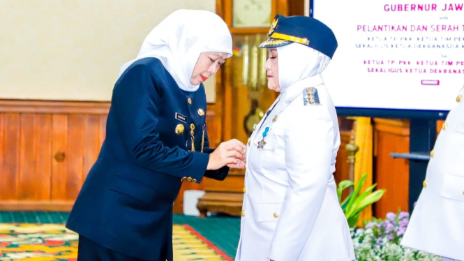 Pelantikan Bupati Magetan Nanik Endang Rusminiarti