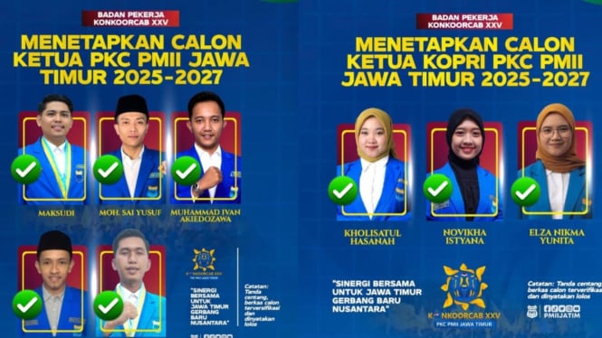 Calon Ketua PKC PMII dan Kopri Jatim